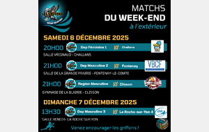Matchs à l'extérieur du week-end du 6 décembre 2025