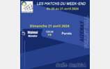 Matchs du week-end du 20 au 21 avril 2024